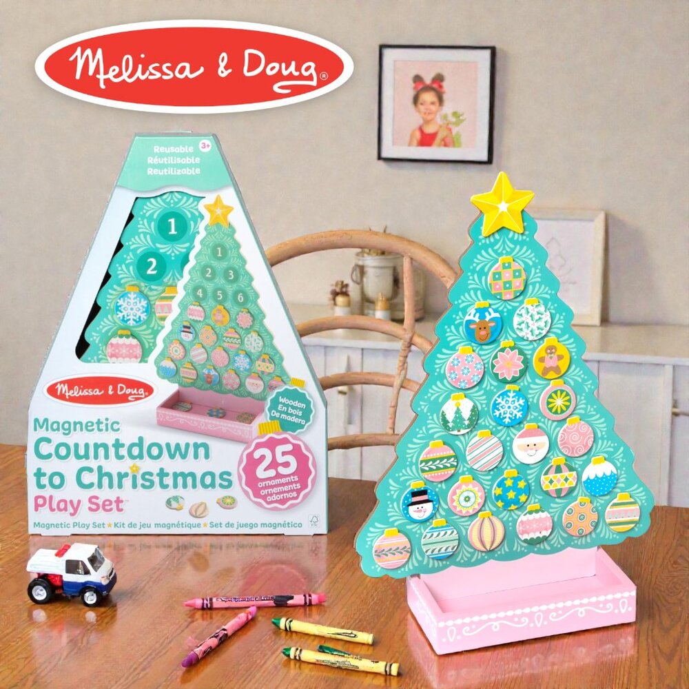 Melissa & Doug Wooden Magnetic Countdown to Christmas Play Set (26 Pcs)